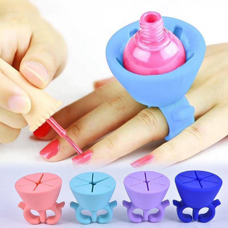 3 Color Nail Art Tools Nail Flexible Durable Wearable Silicone Nail Oil Bottle Holder Display For Nail Bottle - Find Epic Store
