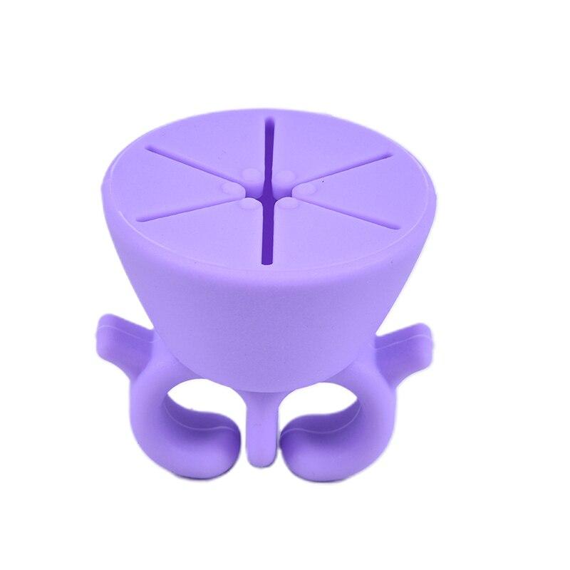 3 Color Nail Art Tools Nail Flexible Durable Wearable Silicone Nail Oil Bottle Holder Display For Nail Bottle - Purple Find Epic Store
