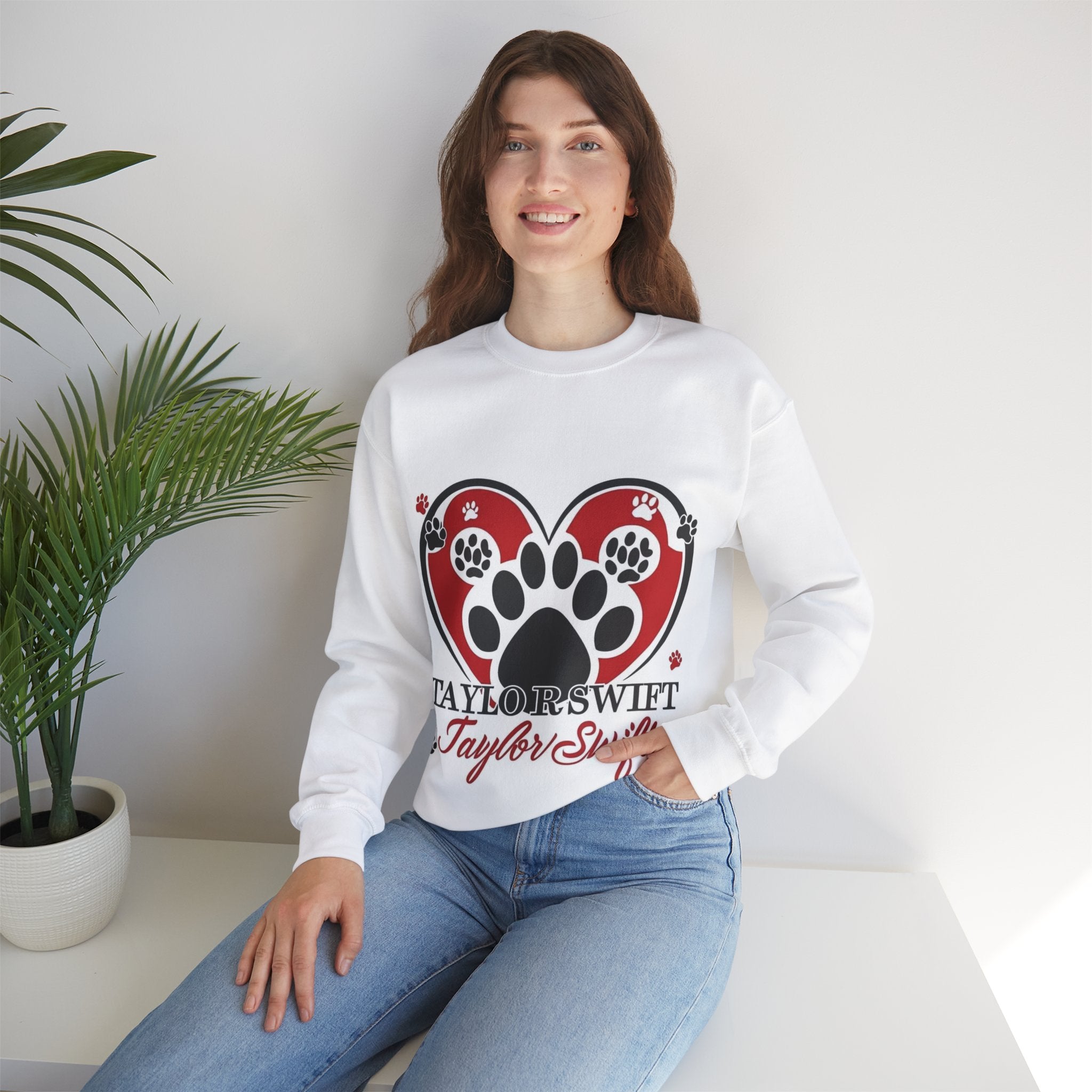 Unisex Crewneck Sweatshirt. A Purr-fect Blend of Pet Love and Taylor Admiration!