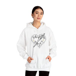 Unisex Heavy Blend Hooded Sweatshirt. A Purr-fect Blend of Pet Love and Taylor Admiration!