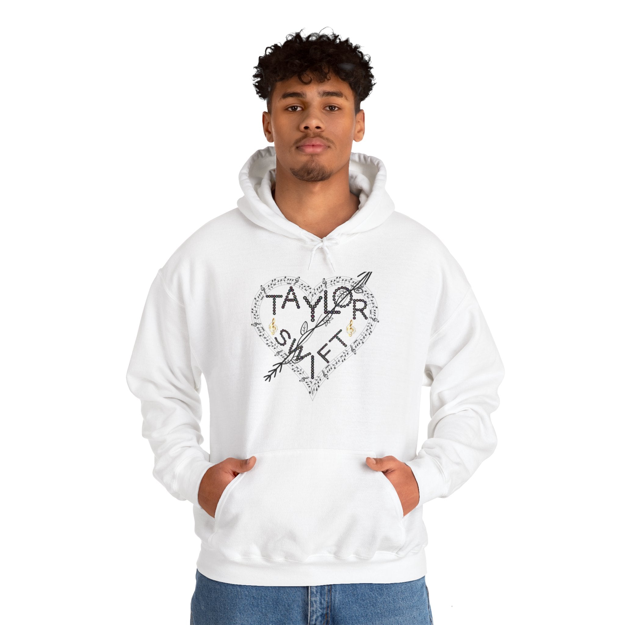 Unisex Heavy Blend Hooded Sweatshirt. A Purr-fect Blend of Pet Love and Taylor Admiration!