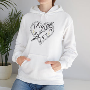 Unisex Heavy Blend Hooded Sweatshirt. A Purr-fect Blend of Pet Love and Taylor Admiration!