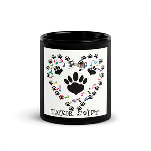 Black Glossy Mug. A Purr-fect Blend of Pet Love and Taylor Admiration!