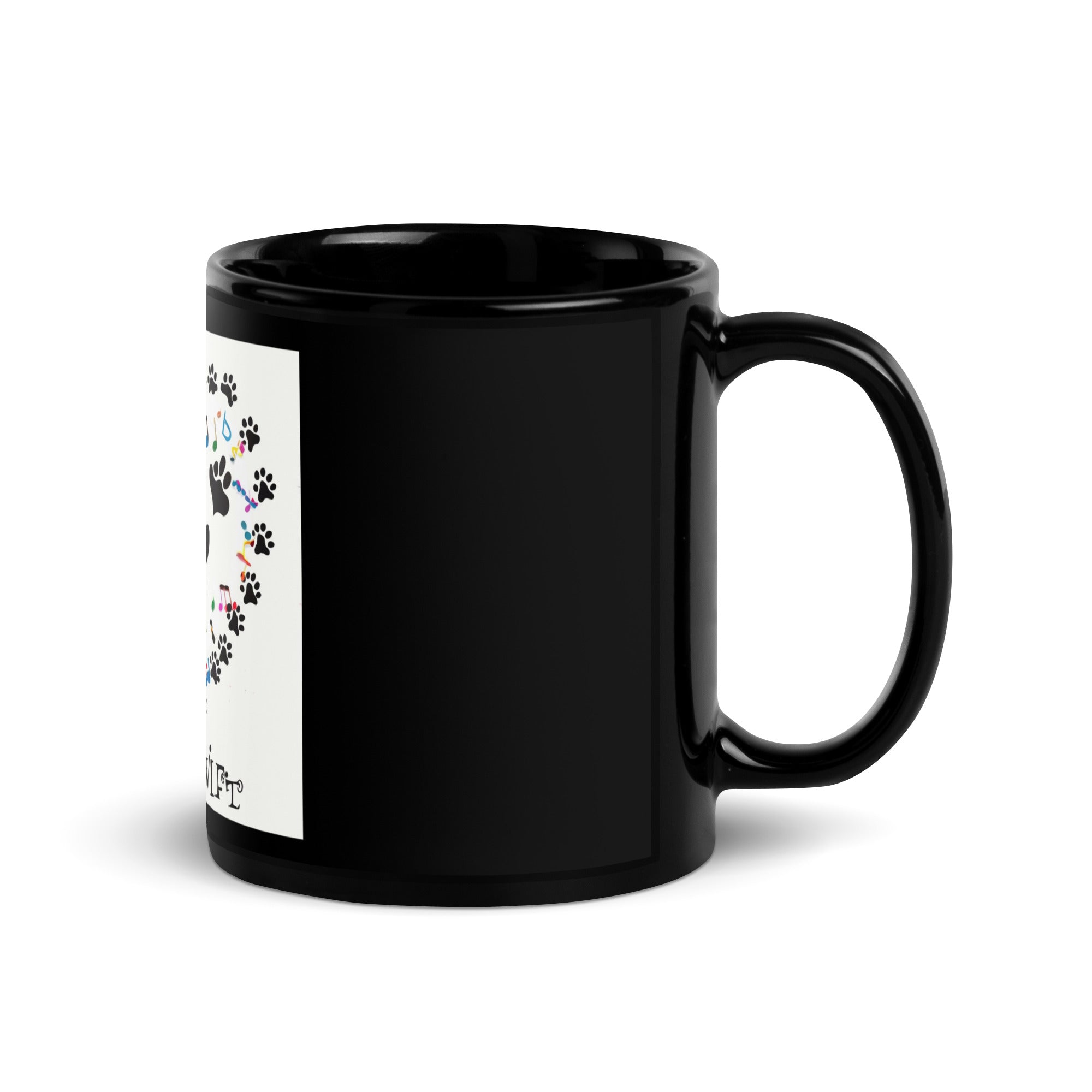 Black Glossy Mug. A Purr-fect Blend of Pet Love and Taylor Admiration!