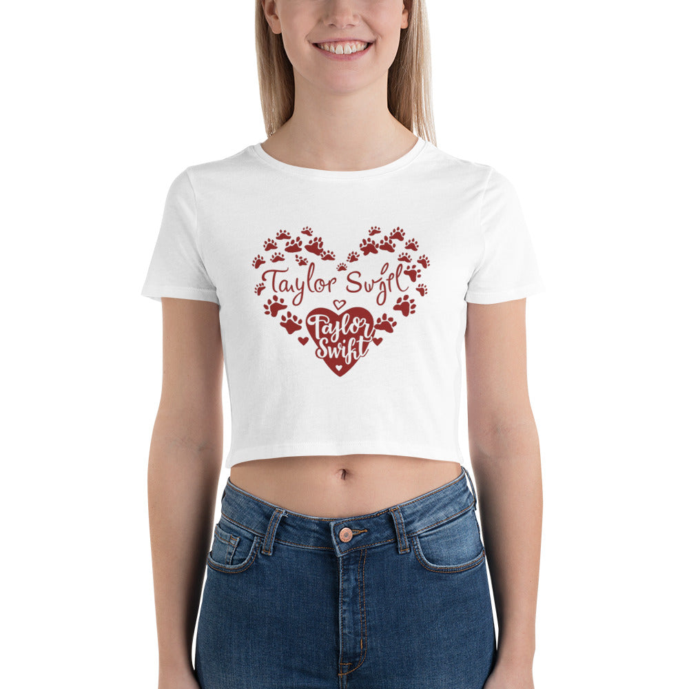 Women’s Crop Tee. A Purr-fect Blend of Pet Love and Taylor Admiration!