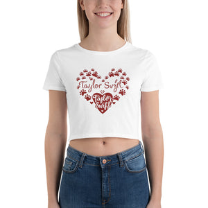 Women’s Crop Tee. A Purr-fect Blend of Pet Love and Taylor Admiration!