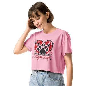 Women’s crop top. A Purr-fect Blend of Pet Love and Taylor Admiration!