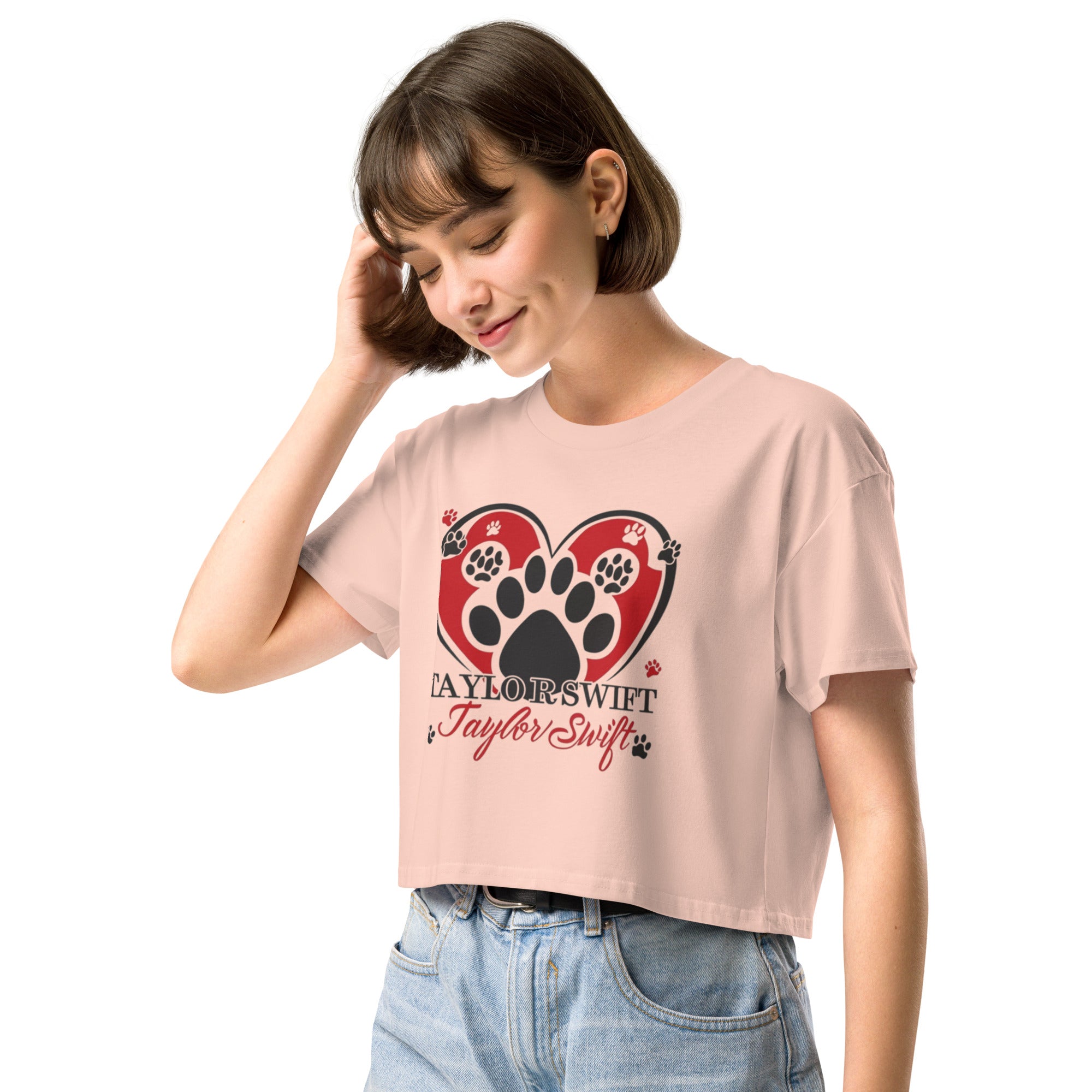 Women’s crop top. A Purr-fect Blend of Pet Love and Taylor Admiration!