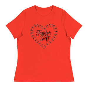 Women's Relaxed T-Shirt. A Purr-fect Blend of Pet Love and Taylor Admiration!