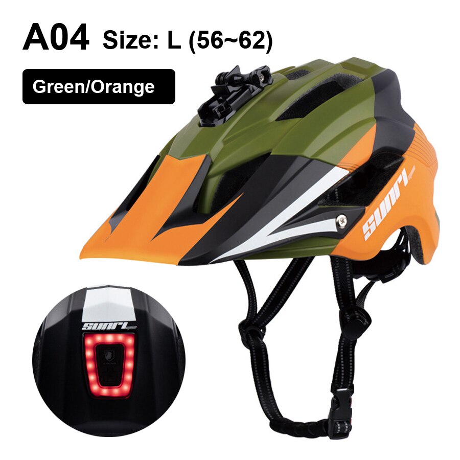 LED Light Rechargeable Cycling Mountain Road Bike Helmet - A04 Yellow Find Epic Store