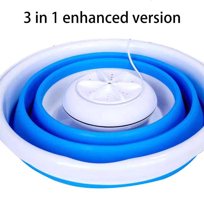 Foldable Mini Washing Machine Rotating Ultrasonic Turbines Washer USB Charging - 2 Find Epic Store