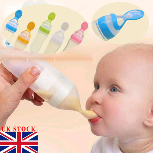 90ML Lovely Safety Infant Baby Silicone Feeding With Spoon Feeder - Find Epic Store