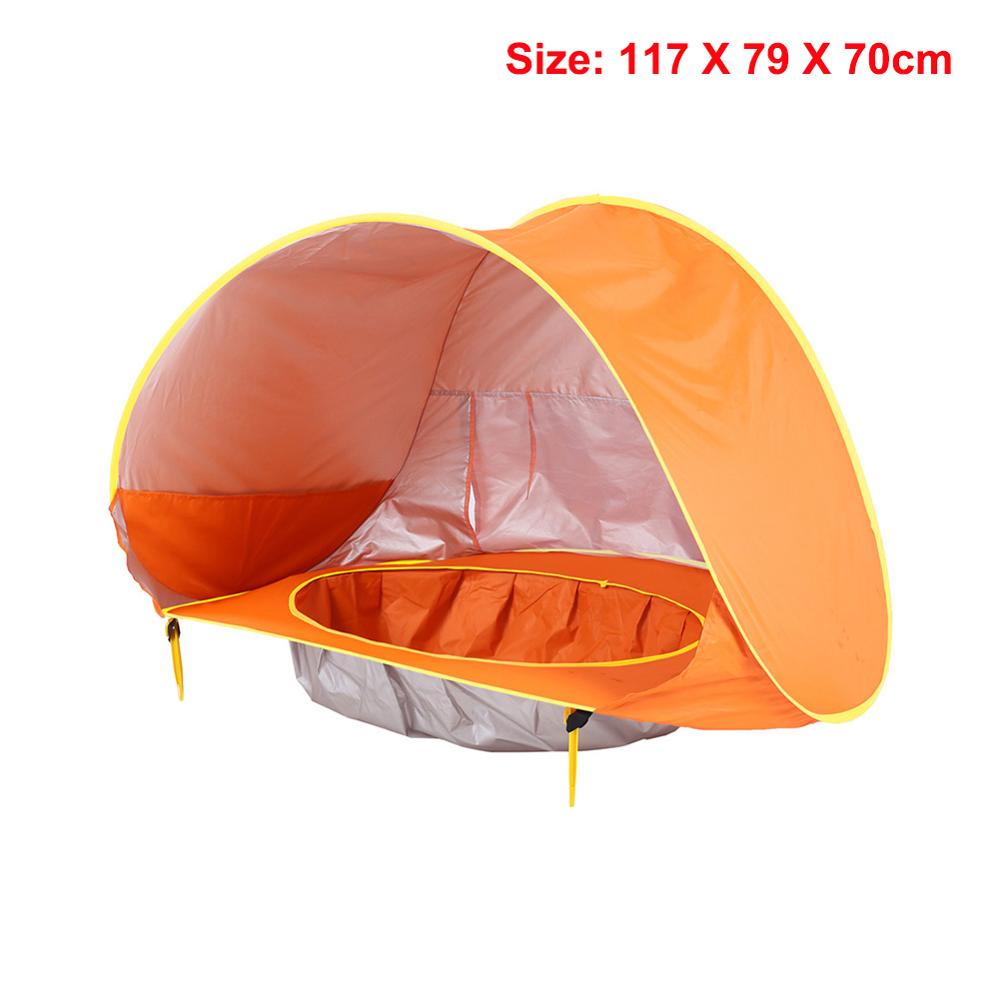 Kid Outdoor Camping Sunshade Baby Beach Tent Children Waterproof Pop Up sun Awning Tent BeachUV-protecting Sunshelter with Pool - As picture 10 Find Epic Store