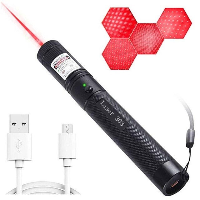 USB Charge 303 Laser Pointer - Red Find Epic Store