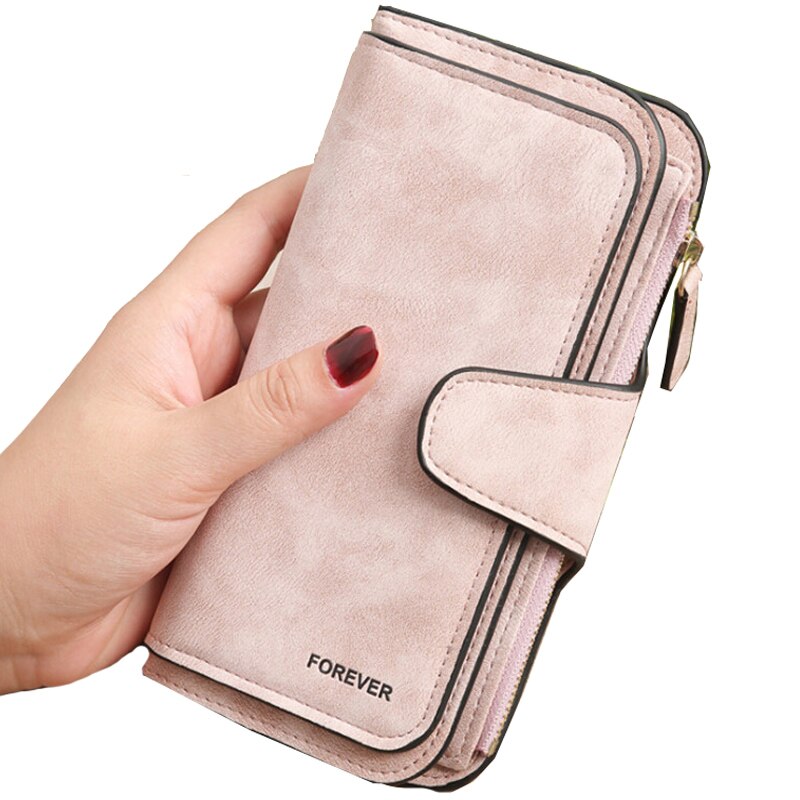 Wallet Brand Coin Purse Scrub Leather Women Wallet Money Phone Bag Female Snap Card Holder Ladies Long Clutch Carteira Feminina - Find Epic Store