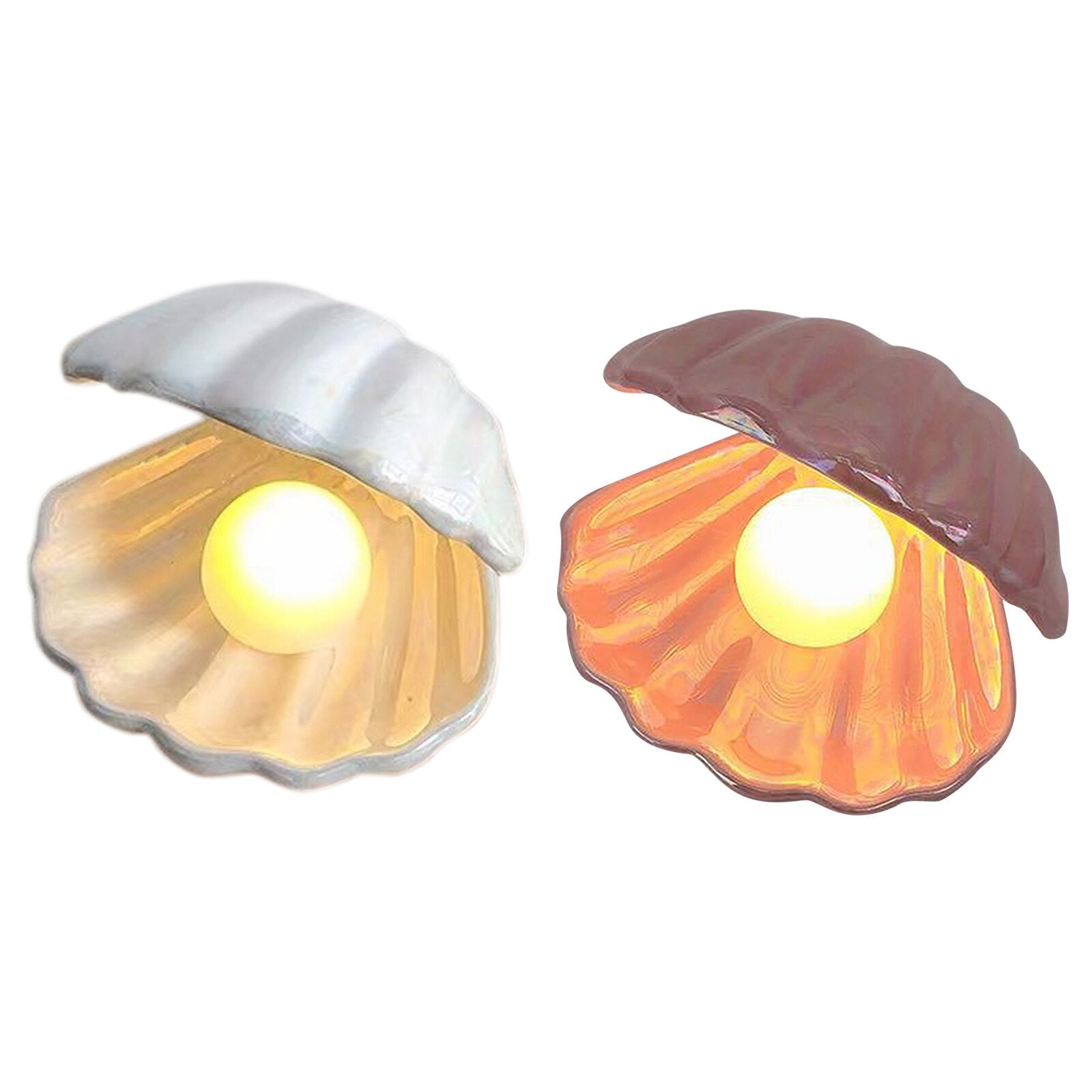 Shell Pearl Light-ceramic Pearl In Shell Night Lamp - Find Epic Store