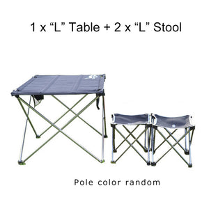 Camping Foldable Chair & Stool - large / l table + 2 l stool Find Epic Store