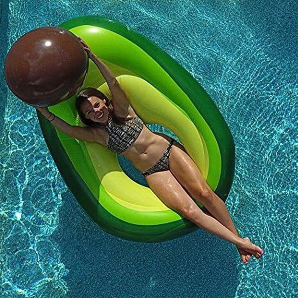 New avocado inflatable swimming pool floating large water inflatable mattress floating swimming ring - Find Epic Store
