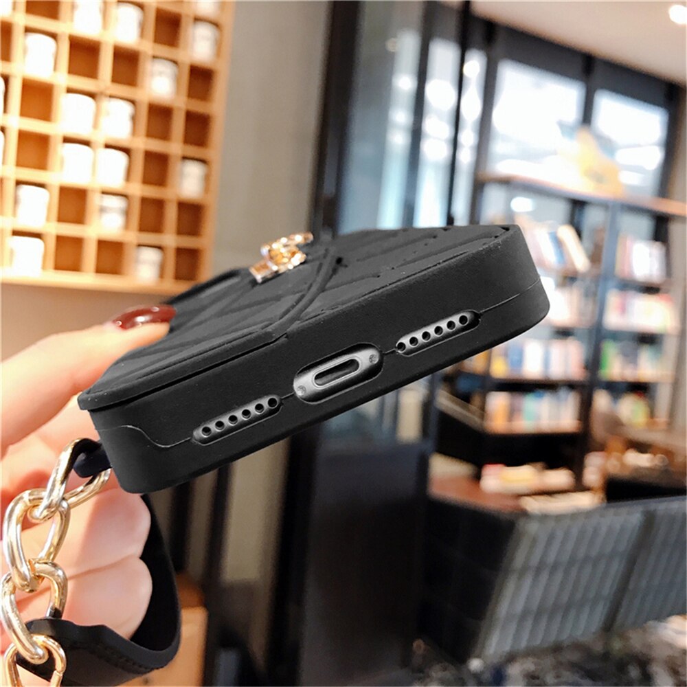 Luxury Chain Necklace Handbag Card Slot Wallet Case For iPhone - Find Epic Store