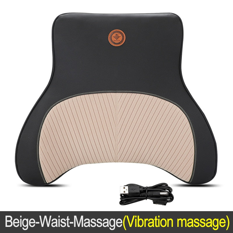 Car Massage Neck Support Pillow - Beige-Waist-Massage Find Epic Store