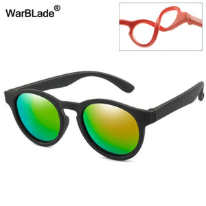 WarBlade Round Polarized Kids Sunglasses - black red 10 Find Epic Store