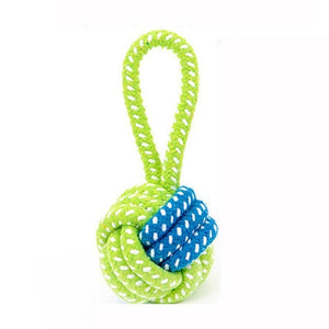 1PC Pet Supply Dog Toys Dogs Chew Teeth Clean Outdoor Training Fun Playing Green Rope Ball Toy For Large Small Dog Cat - B / One size Find Epic Store