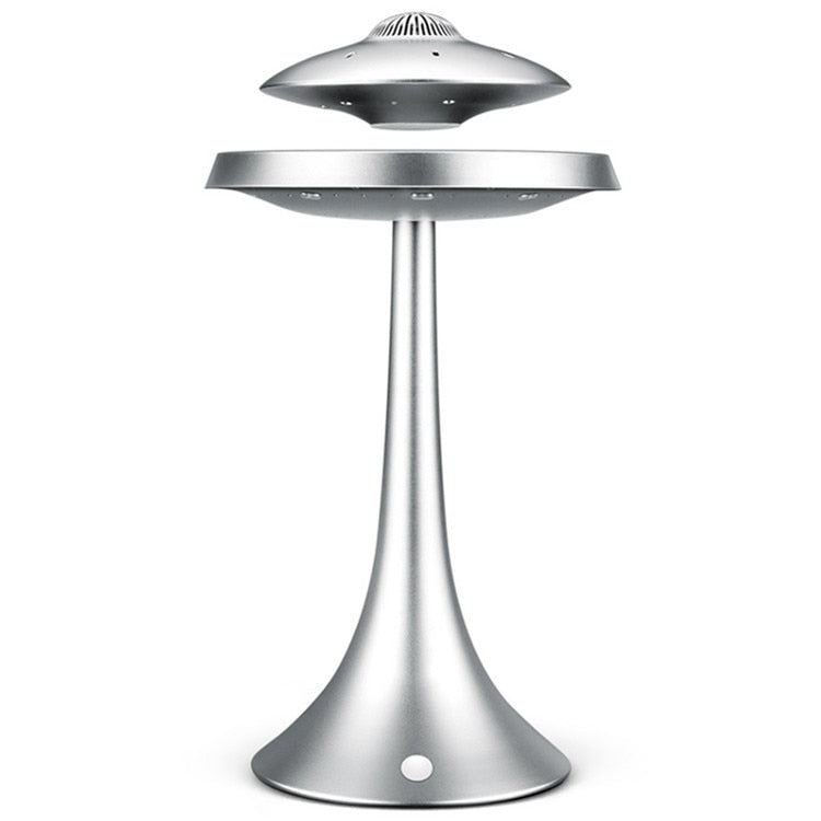 Magnetic Levitating led table lamp with UFO speaker - Silver Find Epic Store