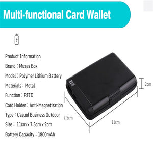 2 in 1 E-Charge Wallet Wallets And Purses Ladies Clutch Wallet Men Power Bank Pocket Charger Card Holder Card Wallet - Find Epic Store