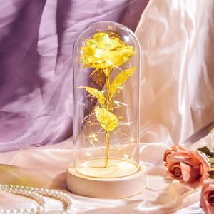 Beauty and The Beast Preserved Roses In Glass Galaxy Rose Flower LED Light Artificial Flowers Christmas Valentine Gift for Girls - Find Epic Store