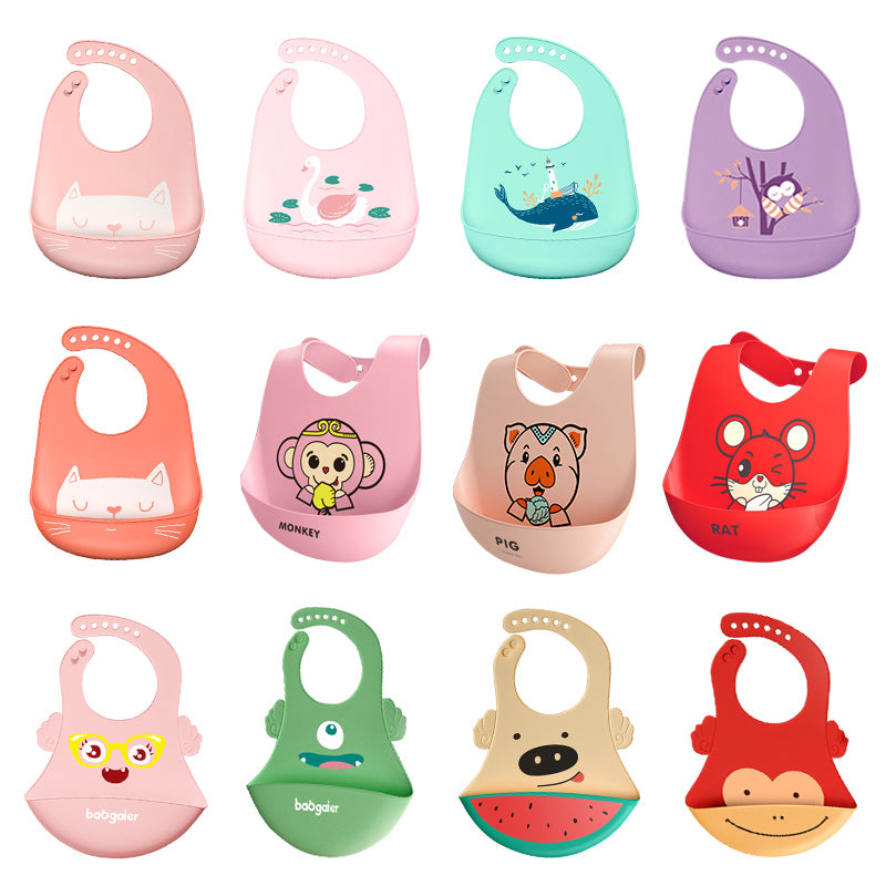 Waterproof Silicone Feeding Baby Bibs - Find Epic Store