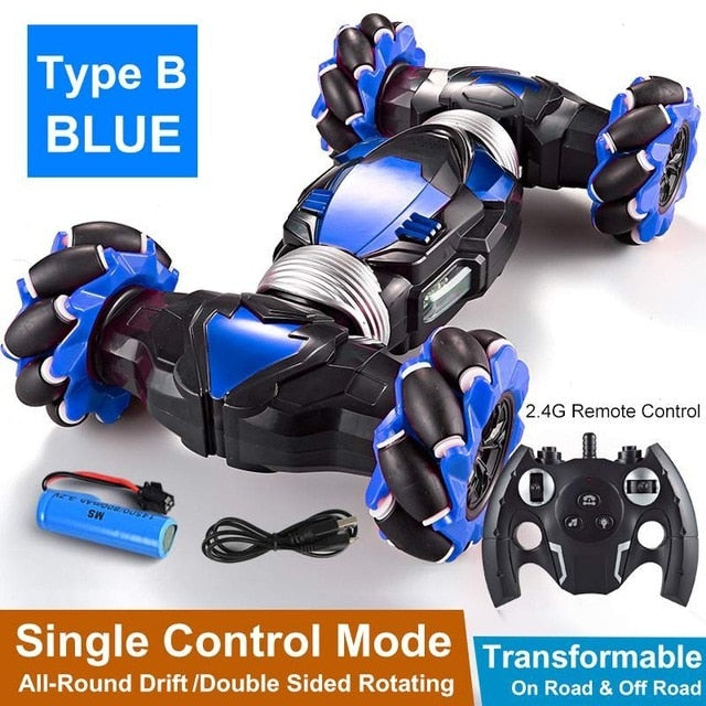 4WD RC Car Stunt Car Gesture Induction - Single mode blue Find Epic Store