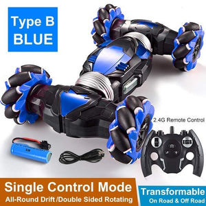4WD RC Car Stunt Car Gesture Induction - Single mode blue Find Epic Store