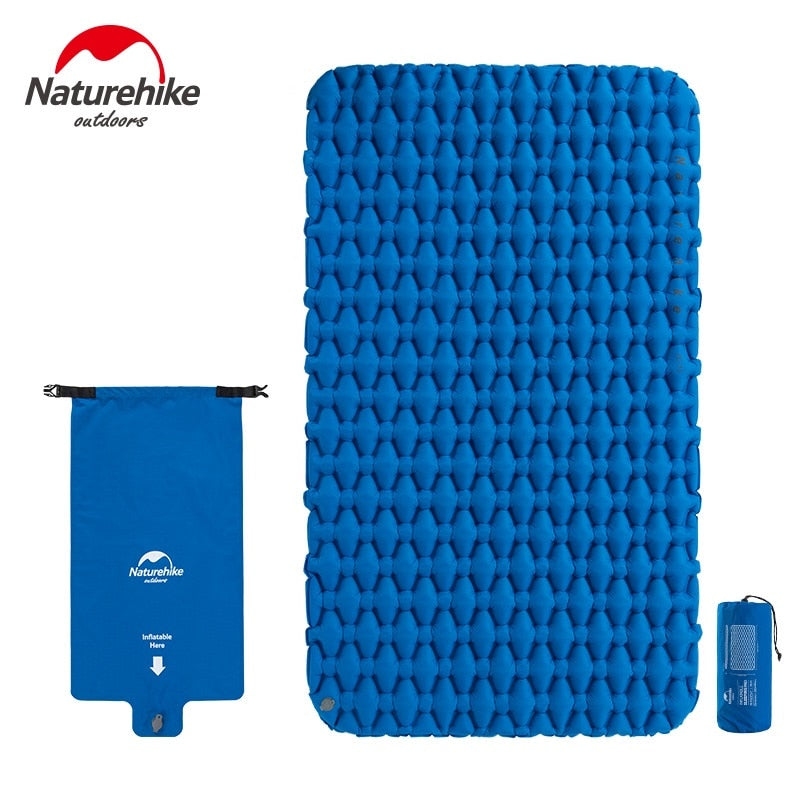 Naturehike double person 2 man camping mat air mattress nature hike sleeping pad tent bed with air bag lightweight &portable - Find Epic Store