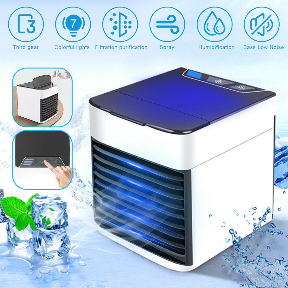 Mini USB Air Cooler Portable Air Conditioner Humidifier Purifier 7 Color Light Desktop Air Cooling Fan Air Cooler Fan for office - Find Epic Store