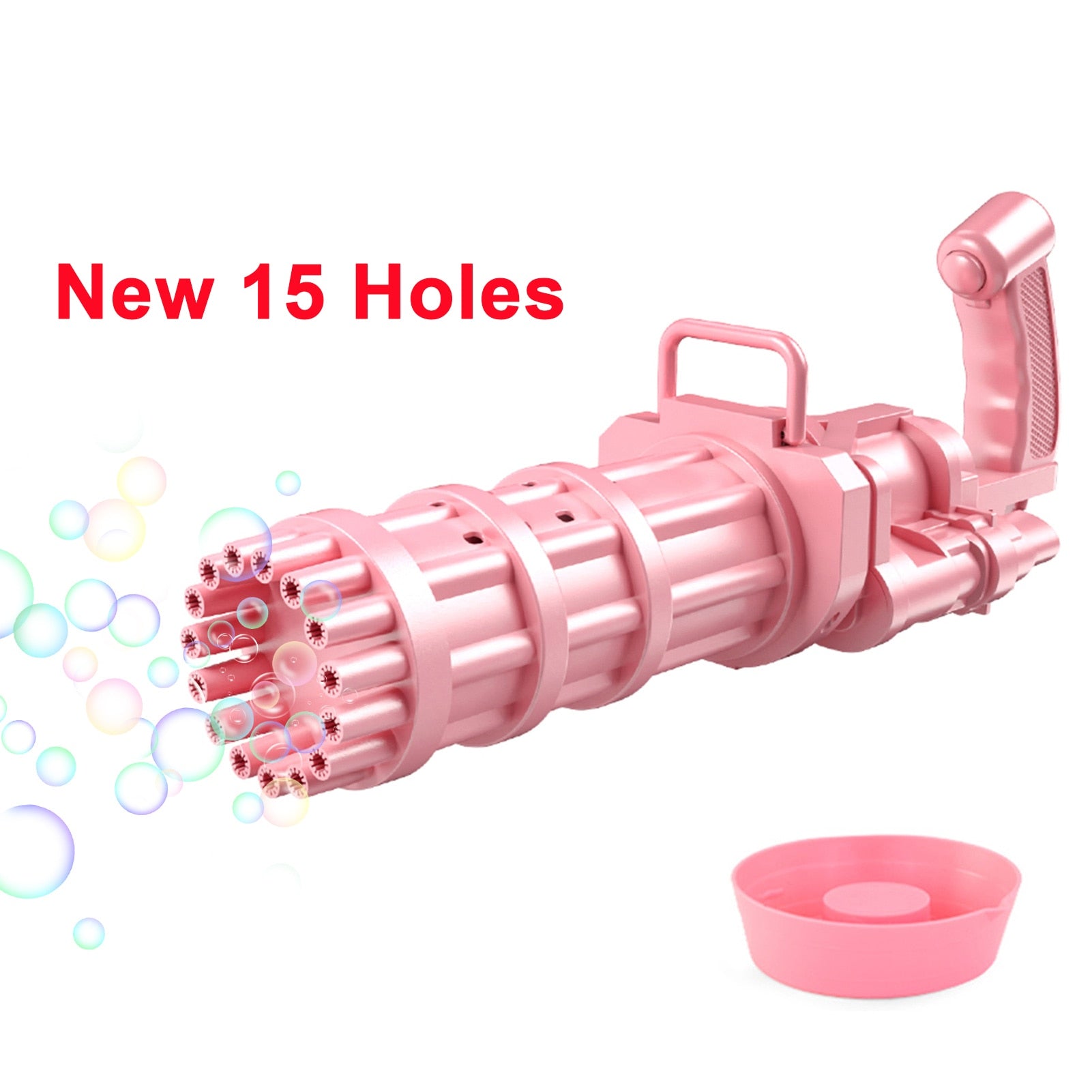 Electric Bubble Machine Toy Gun - 15HOLE Pink Find Epic Store