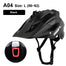 LED Light Rechargeable Cycling Mountain Road Bike Helmet - A04 Black Find Epic Store