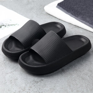 Women Thick Platform Slippers Summer Beach Anti-slip Shoes - black / 40-41(260mm) Find Epic Store