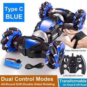 4WD RC Car Stunt Car Gesture Induction - Dual mode blue Find Epic Store