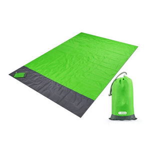 2x2.1m Waterproof Pocket Beach Blanket Folding Camping Mat Mattress Portable Lightweight Mat Outdoor Picnic Mat Sand Beach Mat - Light Green / 200 x 140cm Find Epic Store