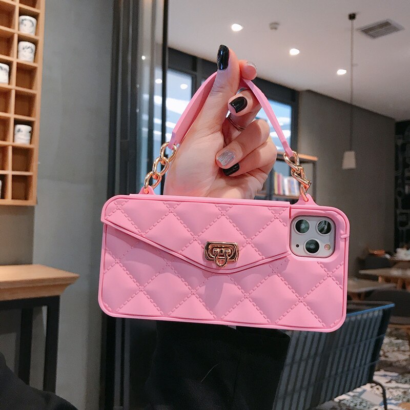 Wallet Case For iPhone With Long Chain - Pink / iPhone 11 Pro Max Find Epic Store