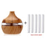saengQ Electric Humidifier Essential Aroma Oil Diffuser Ultrasonic Wood Grain Air Humidifier USB Mini Mist Maker LED Light For - Light wood grain-5 Find Epic Store