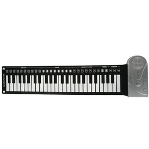 Portable 49-Key Flexible Silicone Roll Up Piano Folding Electronic Keyboard Flexible Silicone Electronic Roll Up Piano - Grey Find Epic Store