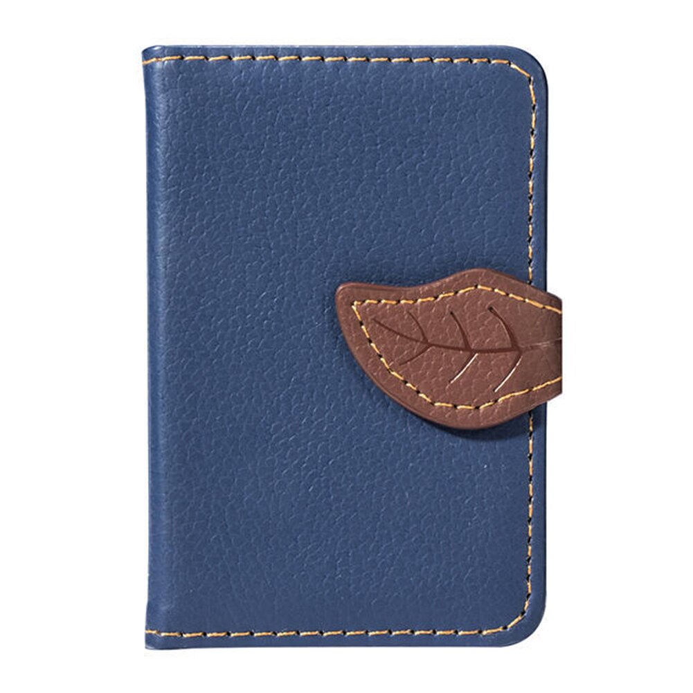 Credit Card Holder PU Leather Wallet Portable Stick On Purse Back Adhesive - Blue Find Epic Store