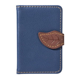 Credit Card Holder PU Leather Wallet Portable Stick On Purse Back Adhesive - Blue Find Epic Store