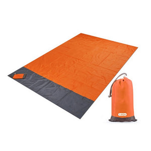 2x2.1m Waterproof Pocket Beach Blanket Folding Camping Mat Mattress Portable Lightweight Mat Outdoor Picnic Mat Sand Beach Mat - Orange / 200 x 140cm Find Epic Store