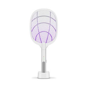 3000V Electric Mosquito Killer With UV Lamp USB 1200mAh Rechargeable Bug Zapper Summer Fly Swatter Trap Home Bug Insect Racket - Light Grey Find Epic Store