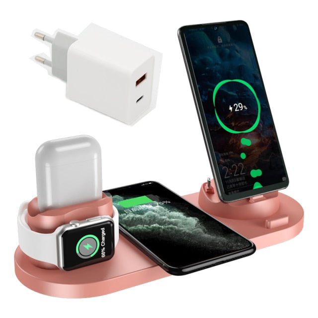 Wireless Charger 6 in 1 10w Qi Fast Stand - Find Epic Store