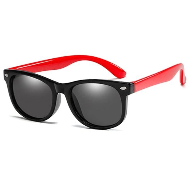 WarBlade Round Polarized Kids Sunglasses - black red Find Epic Store