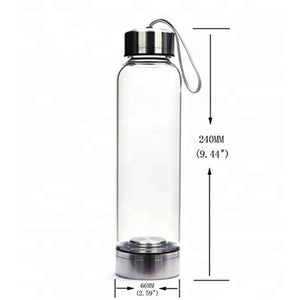 Natural Quartz Gemstone Glass Water Bottle - Find Epic Store