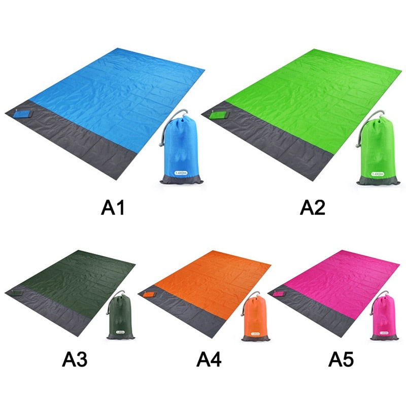 2x2.1m Waterproof Pocket Beach Blanket Folding Camping Mat Mattress Portable Lightweight Mat Outdoor Picnic Mat Sand Beach Mat - Find Epic Store